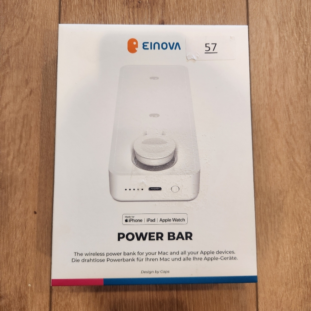 EINOVA Power Bar Apple Fast Charging Station 10,000mAh Power Bank NIB 4-in- 1